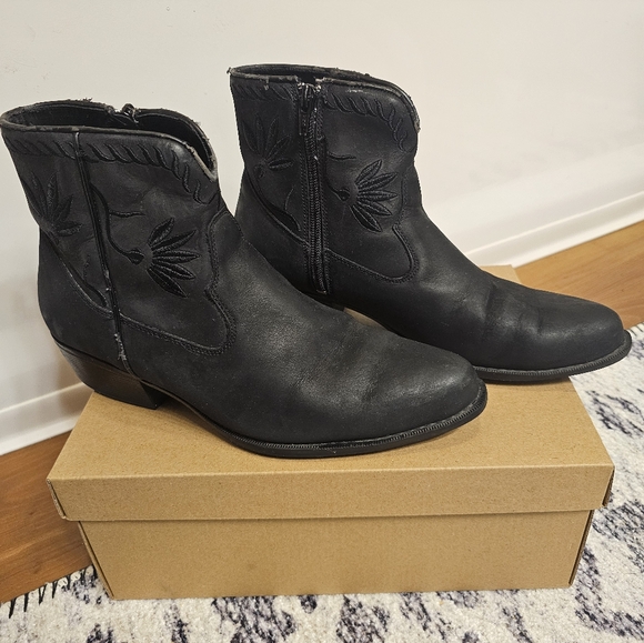 Leather Western Boots Hunter Run Black - Picture 3 of 9